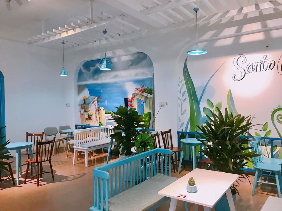 Thú vị với phong cách Santorini tại Santo café